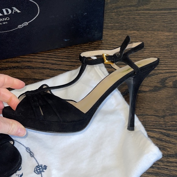 Prada black suede high heels - Picture 3 of 6